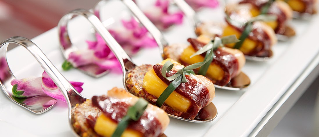 Elegant catering appetizers by The Picnic Basket